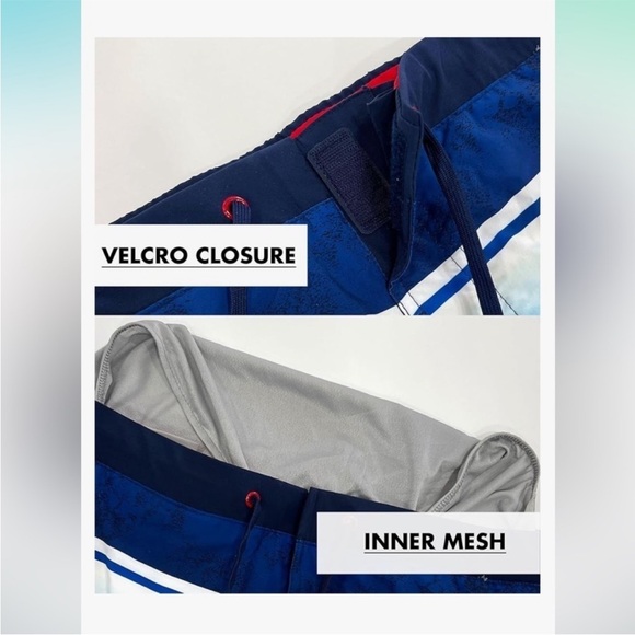 ZeroXposur Navy Star America USA Swim Trunks - Picture 5 of 9